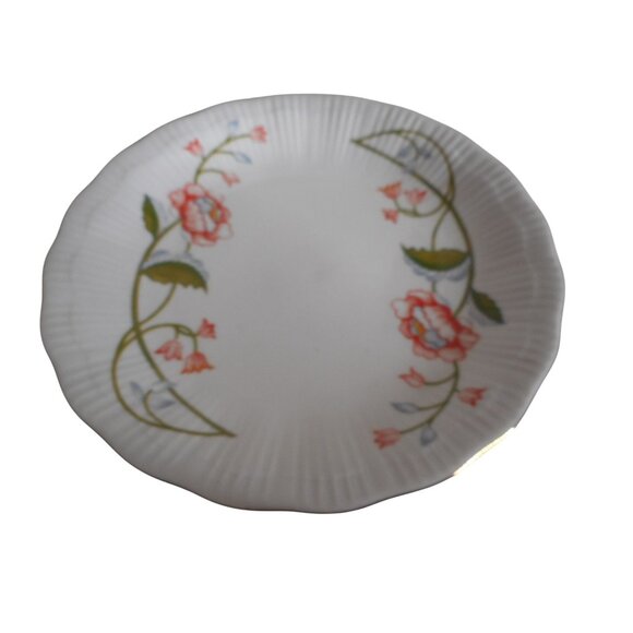Vintage Lot 7 1950s Walbrzych Salad Plates Trellis Gold Rim poppy - Picture 1 of 7